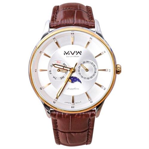 Đồng hồ MVW 41.5 mm Nam LT30725-05 Màu Nâu