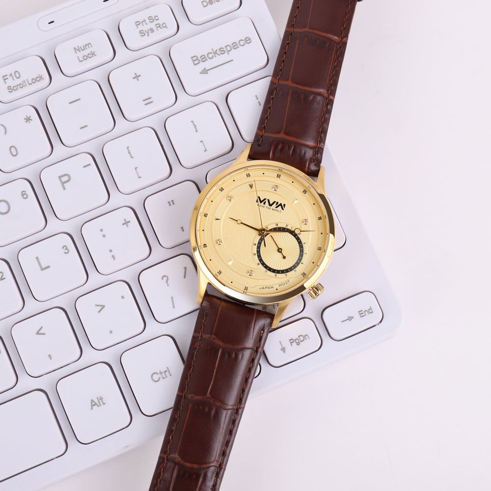 Đồng hồ MVW 40 mm Nam LT30725-06 Màu Nâu