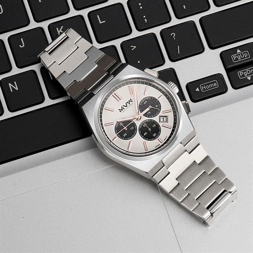 Đồng hồ MVW 41 mm Nam MS107-02 Màu Bạc