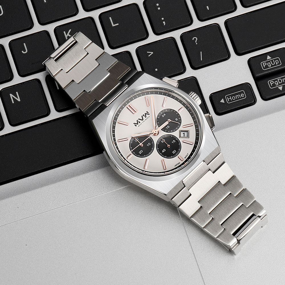 Đồng hồ MVW 41 mm Nam MS107-02 Màu Bạc