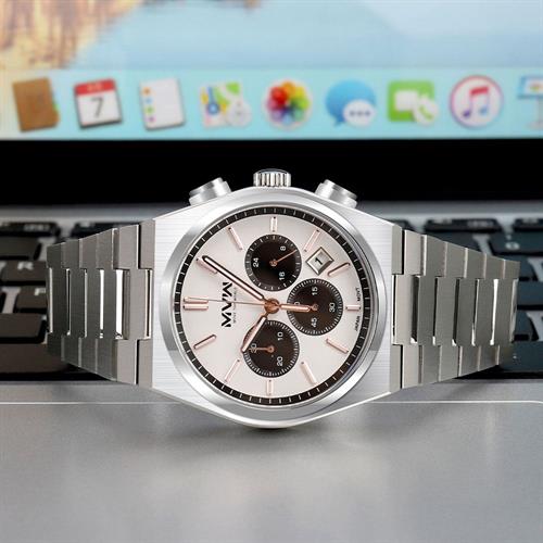Đồng hồ MVW 41 mm Nam MS107-02 Màu Bạc