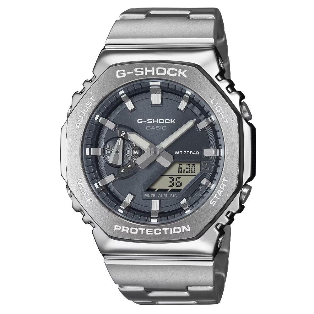 Đồng hồ G-Shock 44.4 mm Nam GM-2110D-8ADR Màu Bạc