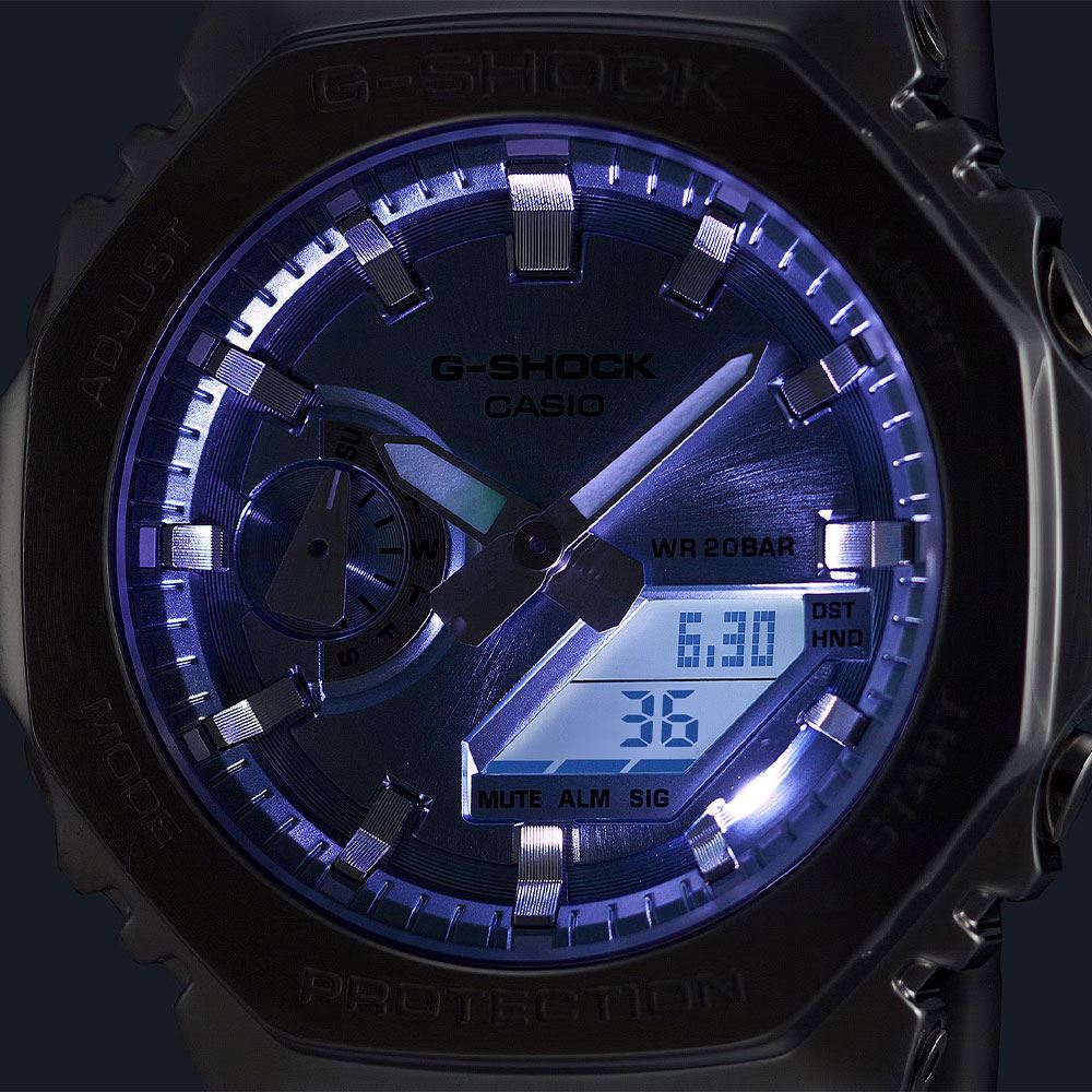 Đồng hồ G-Shock 44.4 mm Nam GM-2110D-8ADR Màu Bạc