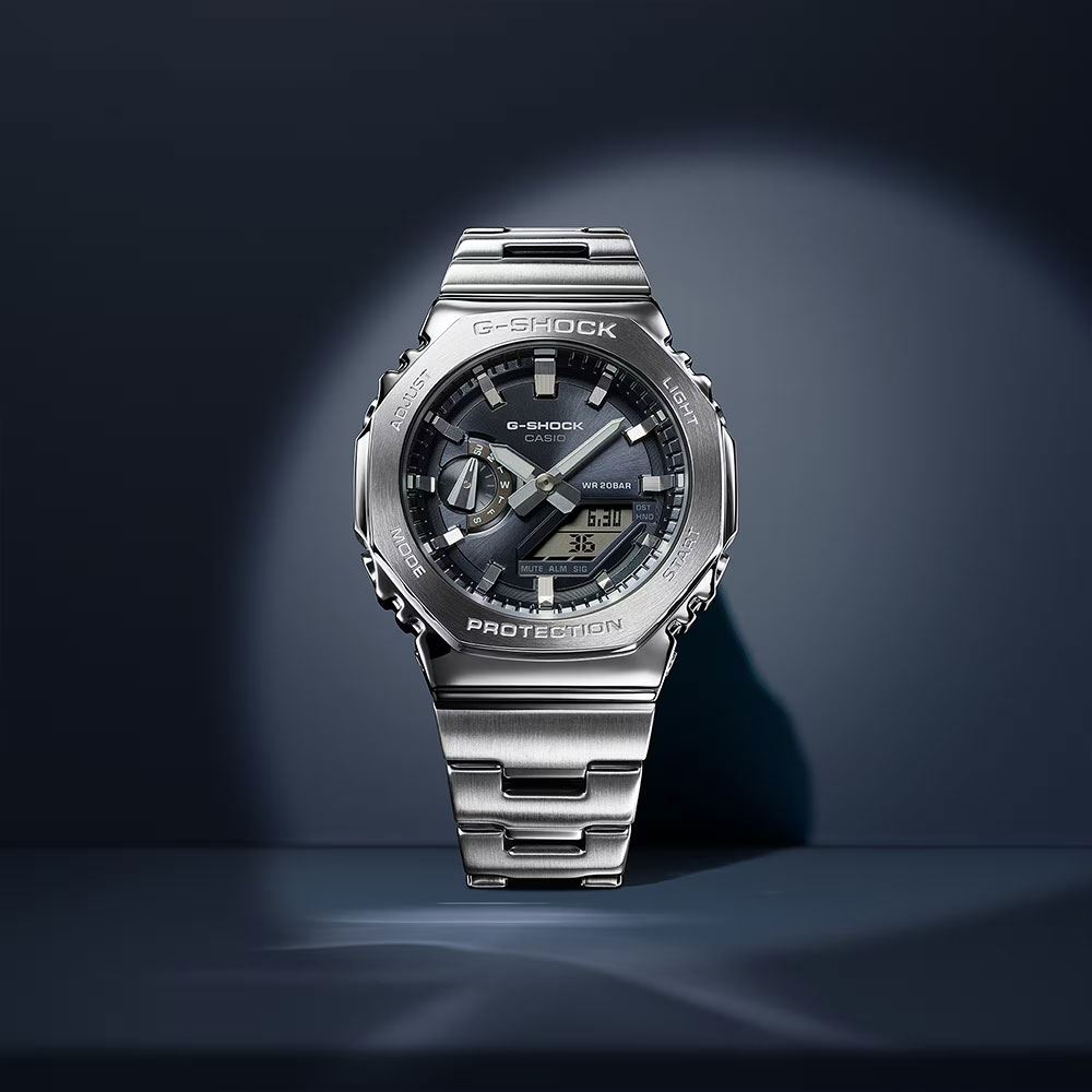 Đồng hồ G-Shock 44.4 mm Nam GM-2110D-8ADR Màu Bạc
