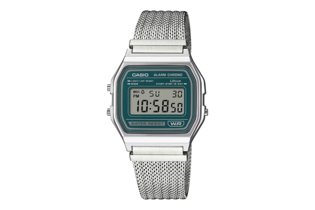 Đồng hồ Casio Vintage 33.2 mm Unisex A158WEM-3DF Màu Bạc