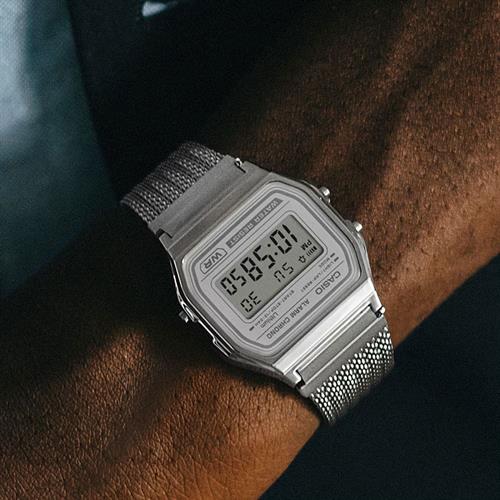 Đồng hồ Casio 33.2 mm Unisex A158WEM-7DF Màu Bạc