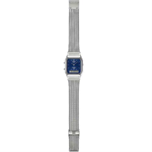 Đồng hồ Casio 29.8 mm Unisex AQ-230EM-2ADF Màu Bạc