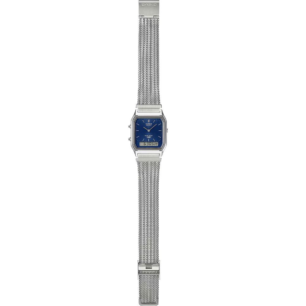 Đồng hồ Casio Vintage 29.8 mm Unisex AQ-230EM-2ADF Màu Bạc