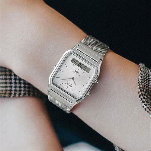 Đồng hồ Casio 29.8 mm Unisex AQ-230EM-7ADF Màu Bạc