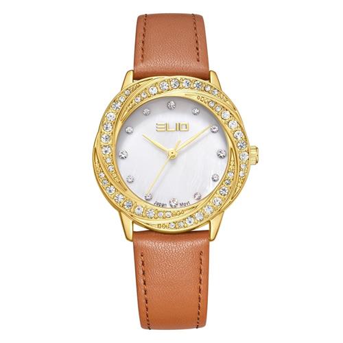 Đồng hồ Elio 34 mm Nữ EL182-02 Màu Nâu