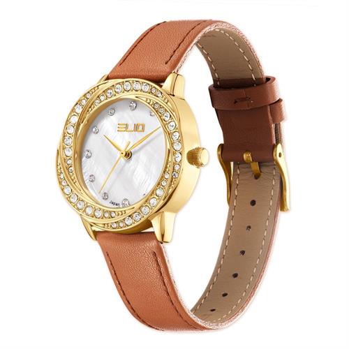 Đồng hồ Elio 34 mm Nữ EL182-02 Màu Nâu