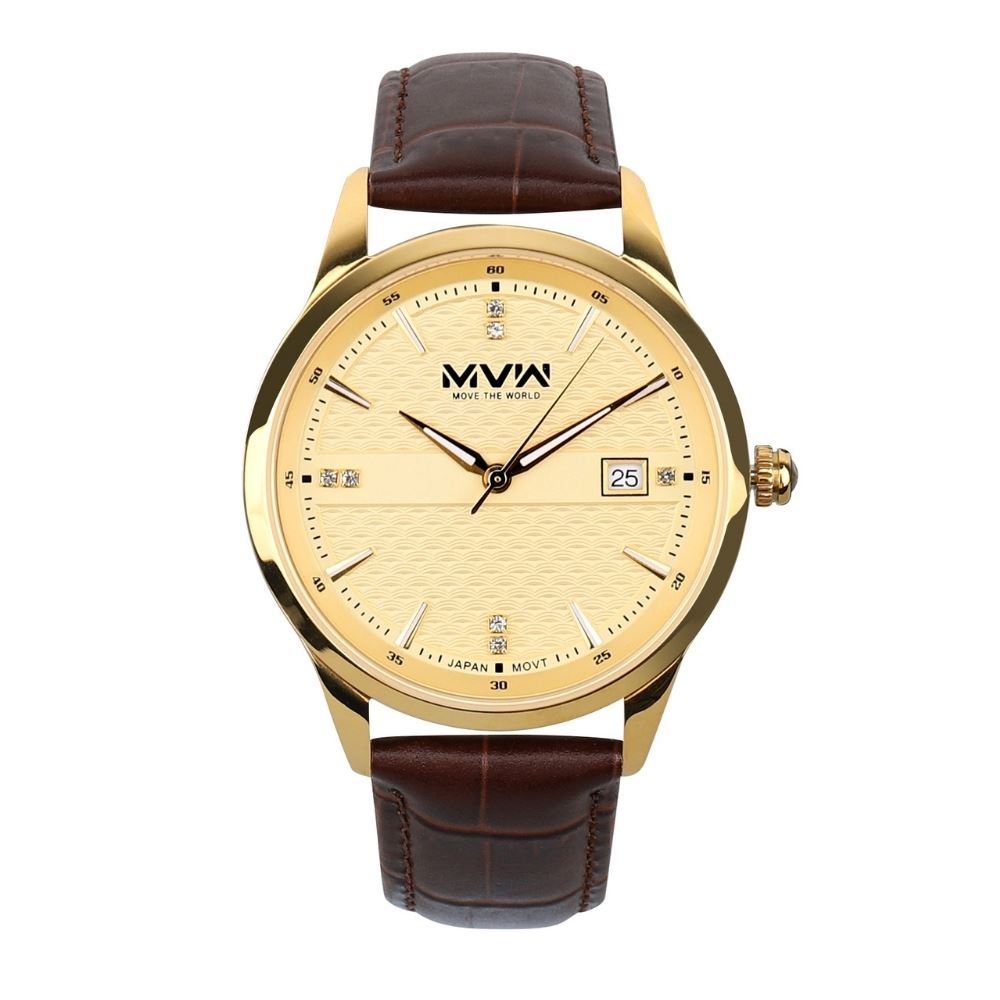 Đồng hồ MVW Lucky Gold 40 mm Nam LT30725-07 Màu Nâu