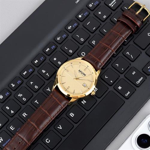 Đồng hồ MVW Lucky Gold 40 mm Nam LT30725-07 Màu Nâu