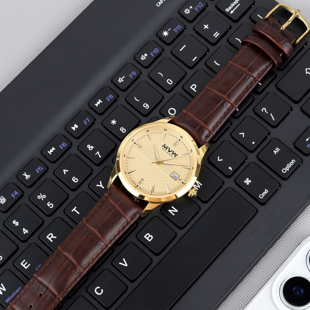 Đồng hồ MVW Lucky Gold 40 mm Nam LT30725-07 Màu Nâu