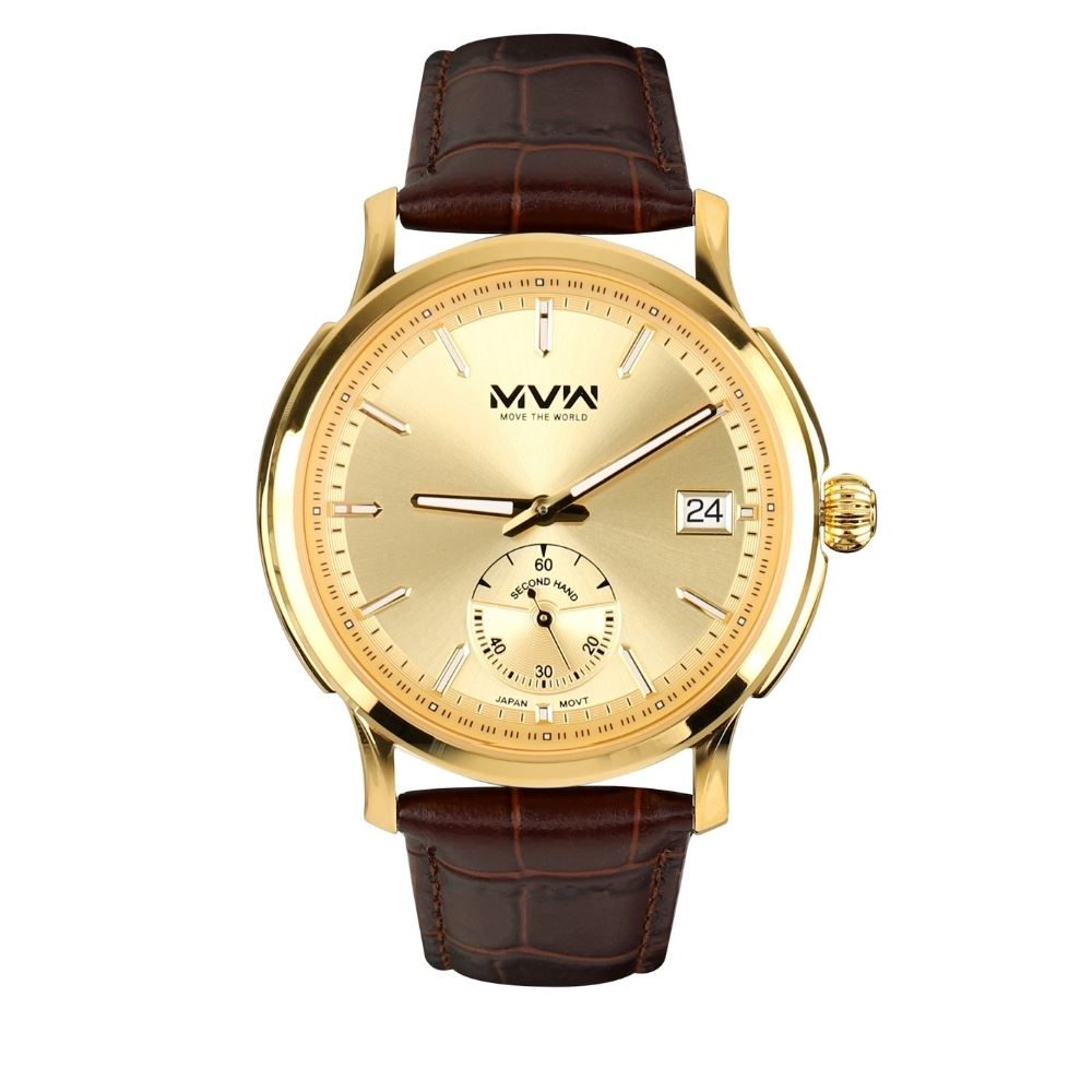 Đồng hồ MVW Lucky Gold 43 mm Nam LT30725-08 Màu Nâu