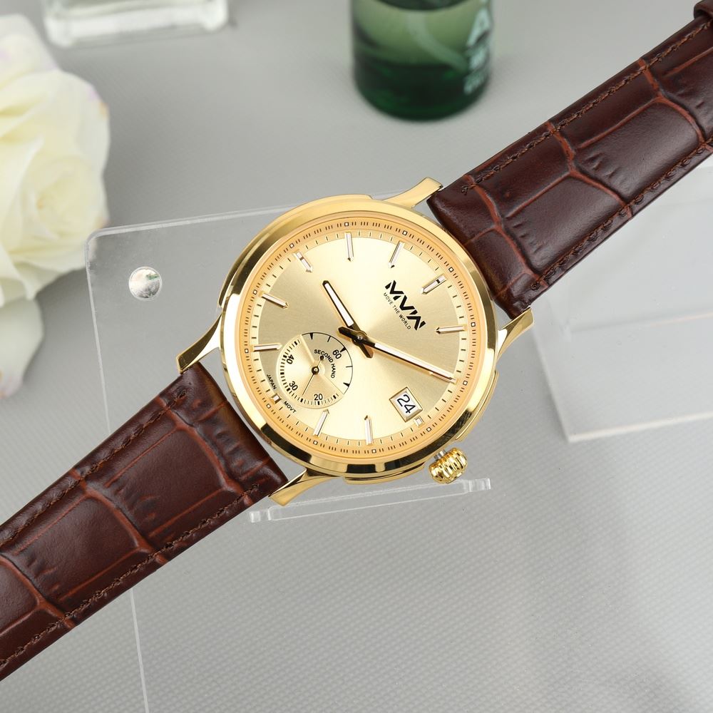 Đồng hồ MVW Lucky Gold 43 mm Nam LT30725-08 Màu Nâu