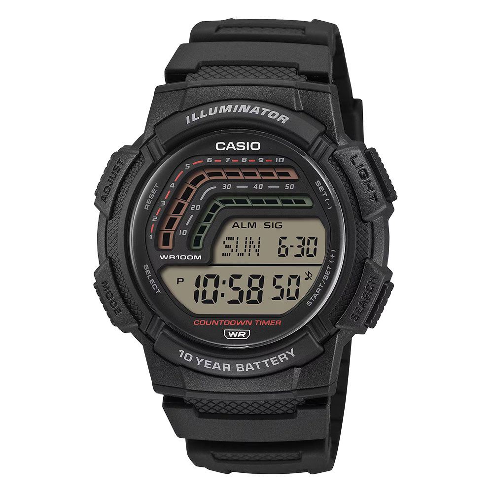 Đồng hồ Casio Timeless 45 mm Nam WS-1800-1AVDF Màu Đen