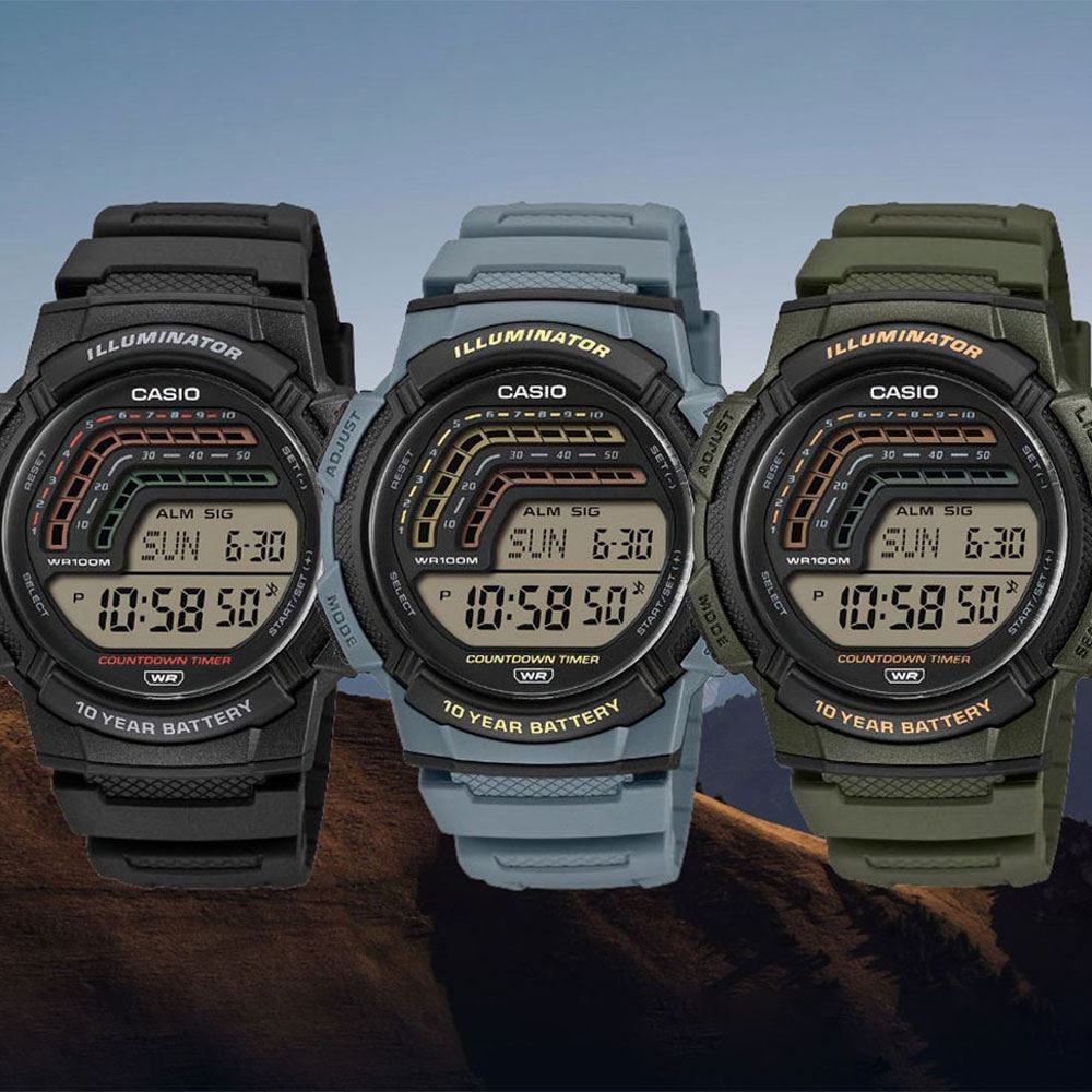 Đồng hồ Casio Timeless 45 mm Nam WS-1800-2AVDF Màu Xanh