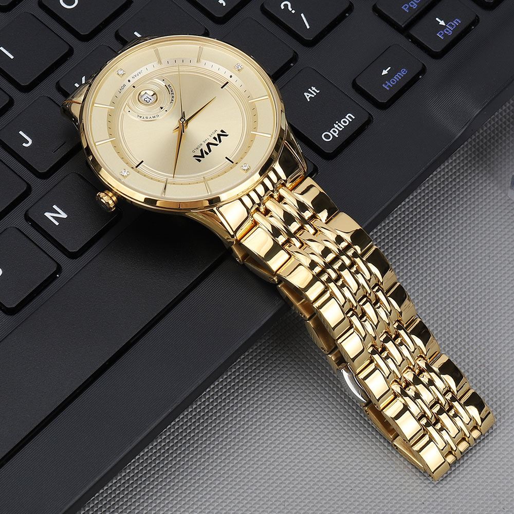 Đồng hồ MVW 40 mm Nam SS30725-05 Màu Vàng