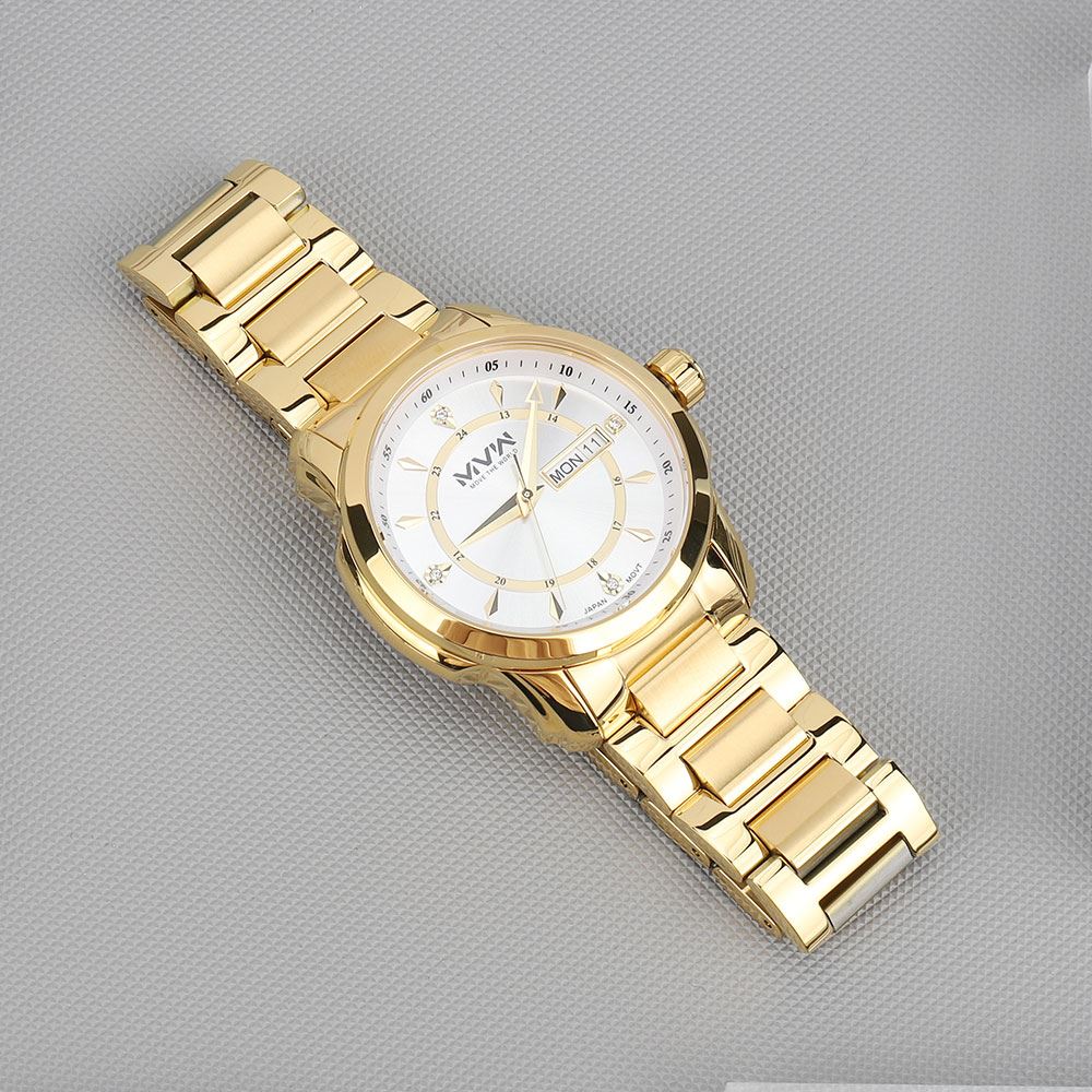 Đồng hồ MVW 43 mm Nam SS30725-10 Màu Vàng