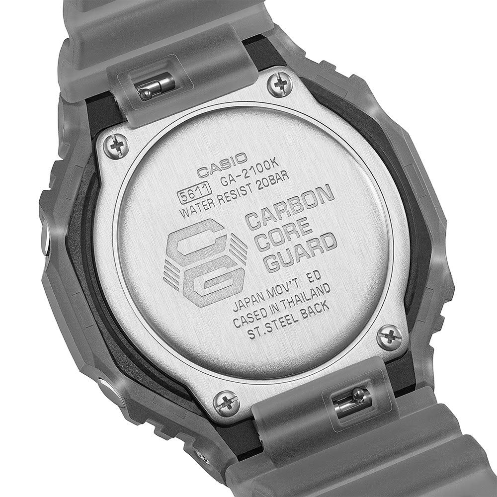Đồng hồ G-Shock 45.4 mm Nam GA-2100K-1ADR Màu Xám