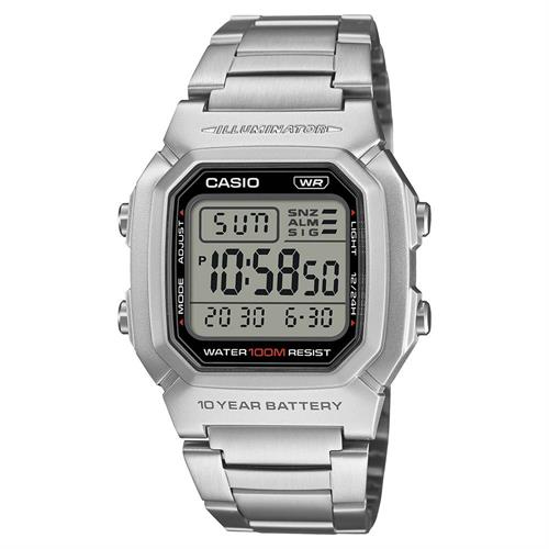 Đồng hồ Casio 36.8 mm Nam W-800HD-1AVDF Màu Bạc