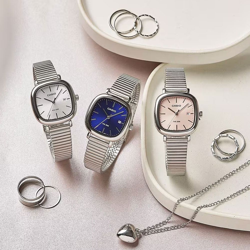 Đồng hồ Casio Timeless 30 mm Nữ LTP-B166D-4AVDF Màu Bạc