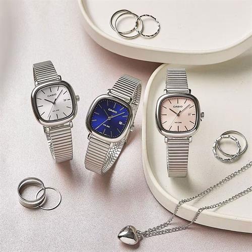 Đồng hồ Casio 30 mm Nữ LTP-B166D-7AVDF Màu Bạc