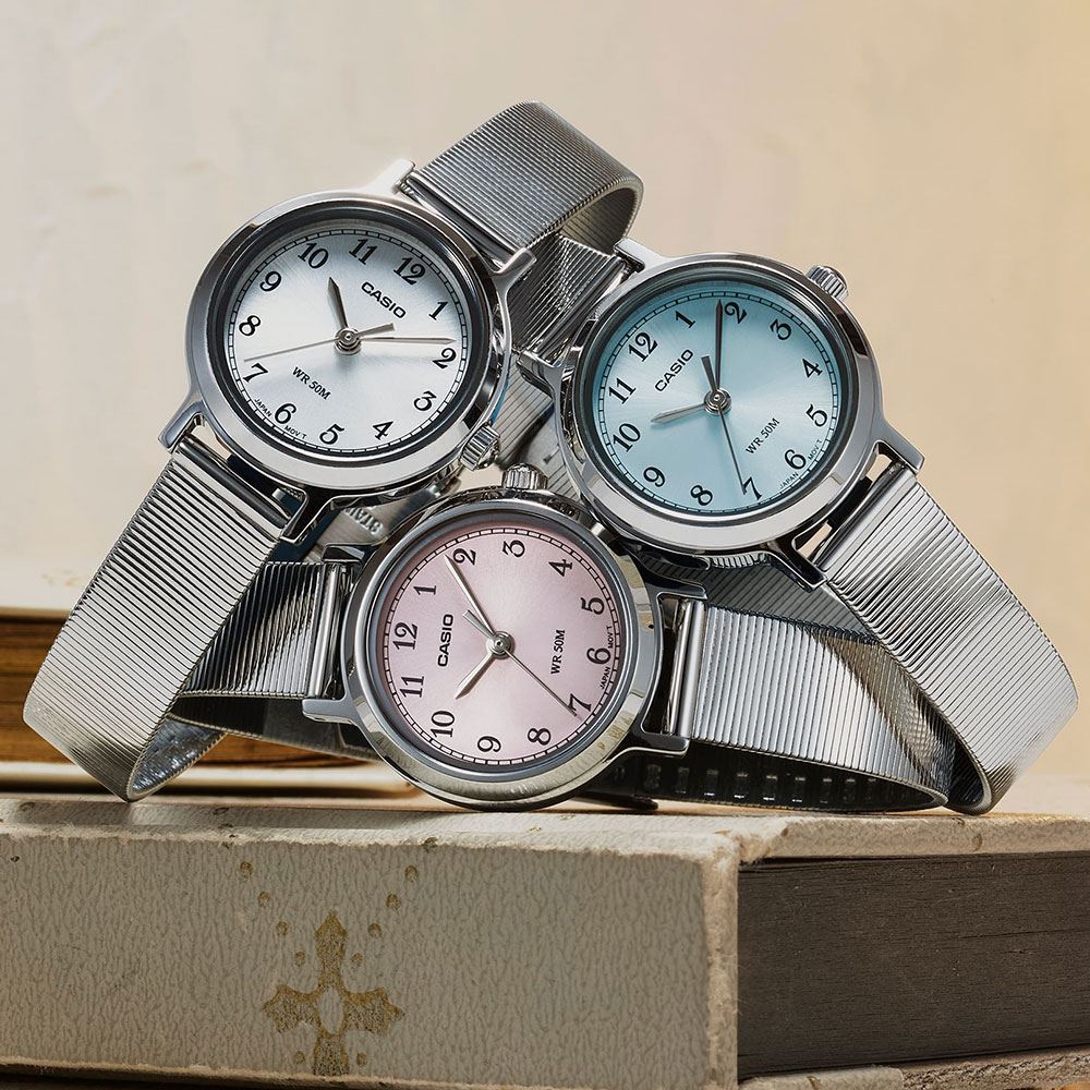 Đồng hồ Casio Timeless 28 mm Nữ LTP-B170D-2BVDF Màu Bạc
