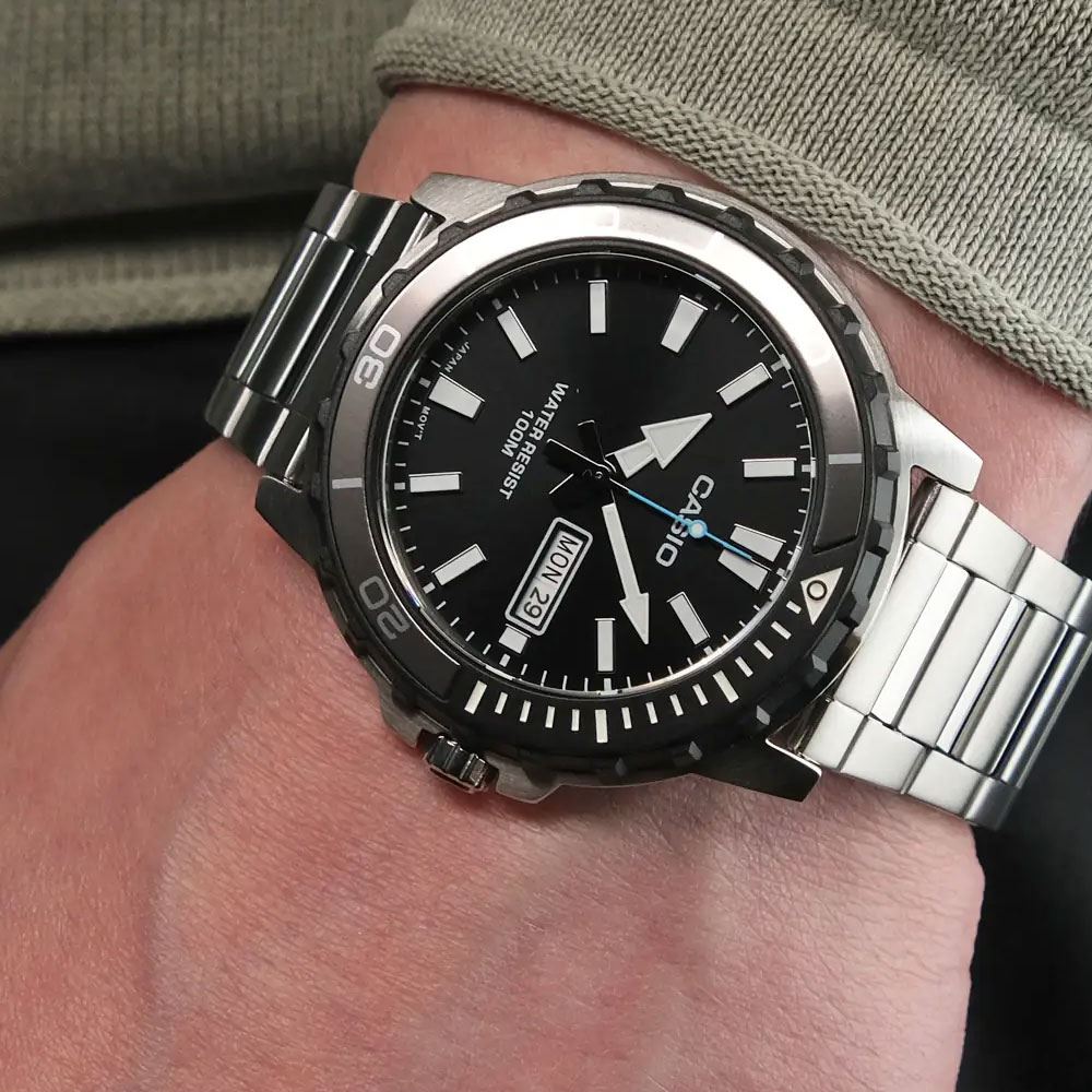Đồng hồ Casio Timeless 45.6 mm Nam MTD-125D-1A3VDF Màu Bạc