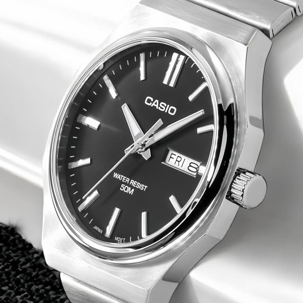 Đồng hồ Casio Timeless 37.5 mm Nam MTP-E735D-1AVDF Màu Bạc