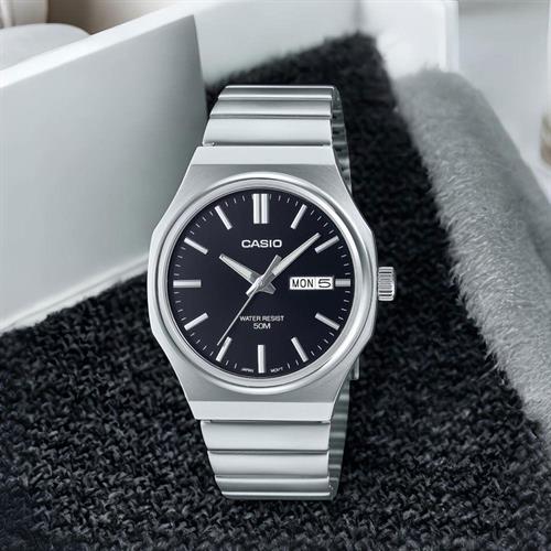 Đồng hồ Casio 37.5 mm Nam MTP-E735D-1AVDF Màu Bạc