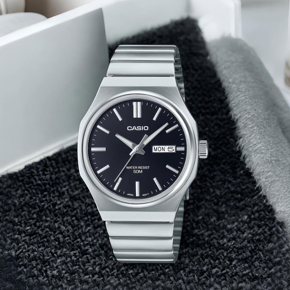Đồng hồ Casio Timeless 37.5 mm Nam MTP-E735D-1AVDF Màu Bạc