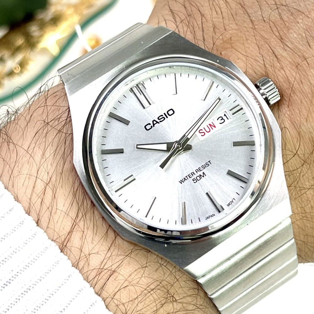 Đồng hồ Casio Timeless 37.5 mm Nam MTP-E735D-7AVDF Màu Bạc