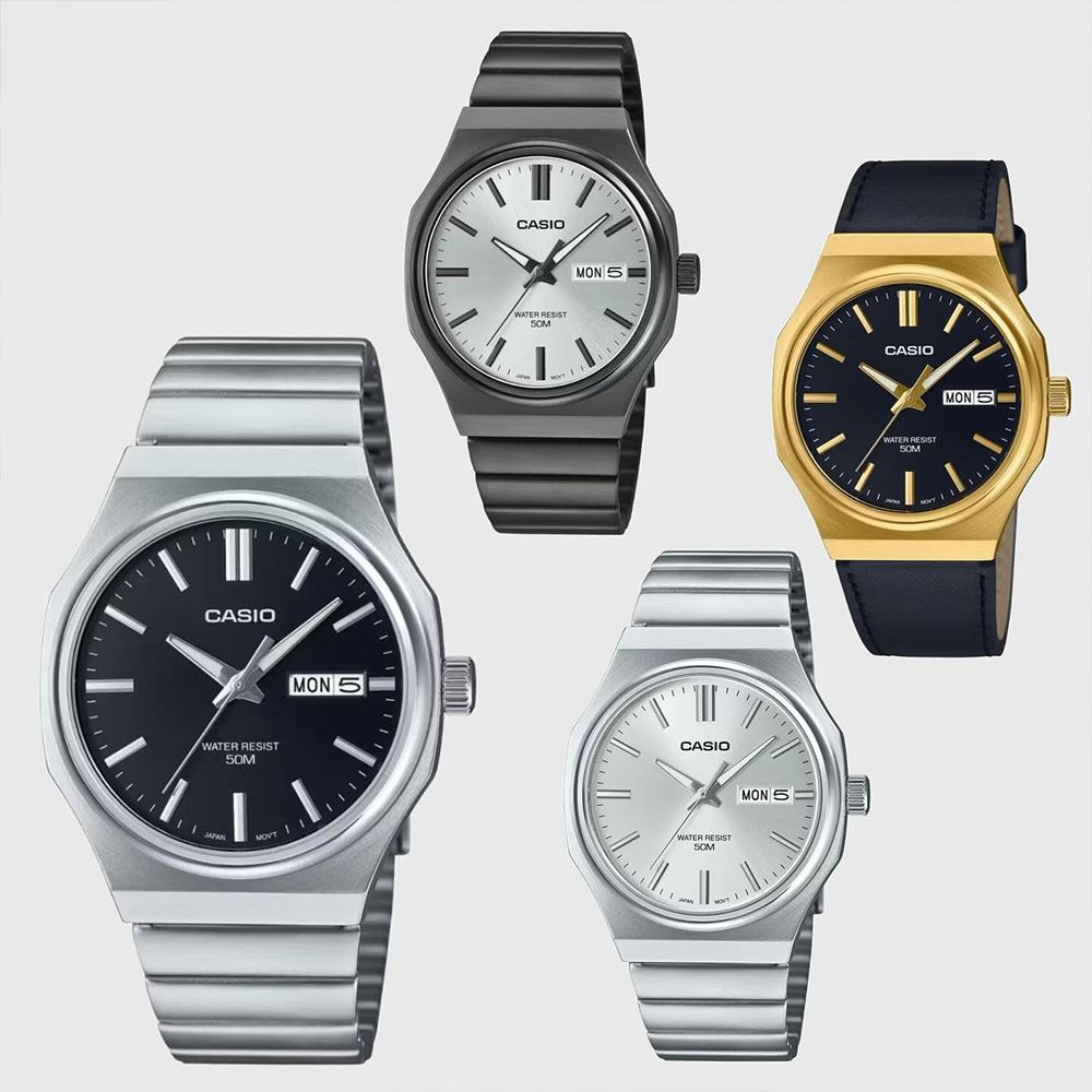 Đồng hồ Casio Timeless 37.5 mm Nam MTP-E735D-7AVDF Màu Bạc