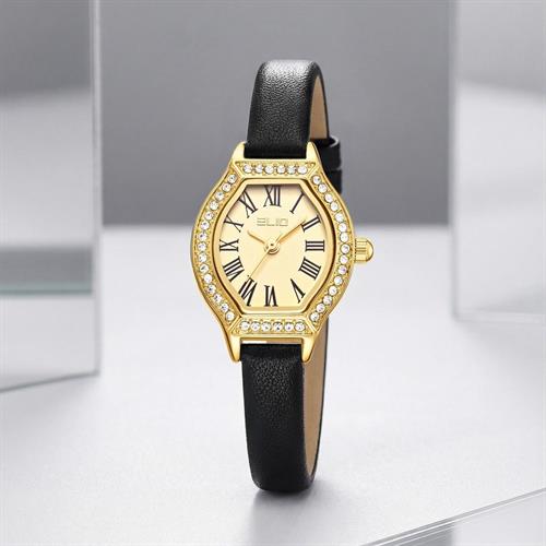 Đồng hồ Elio 22 mm Nữ EL196-02 Màu Đen