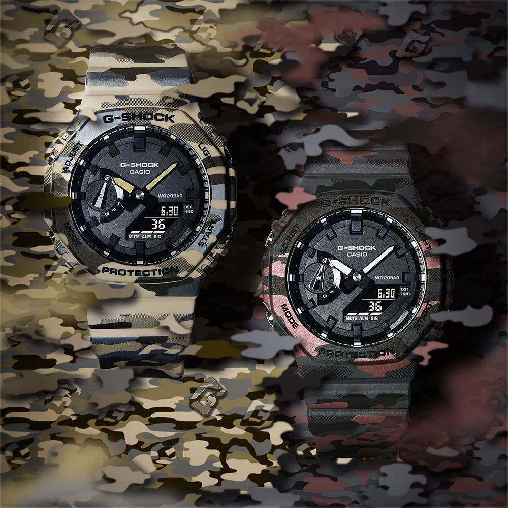 Đồng hồ G-Shock 45.4 mm Nam GA-2100CM-5ADR Màu Màu kết hợp