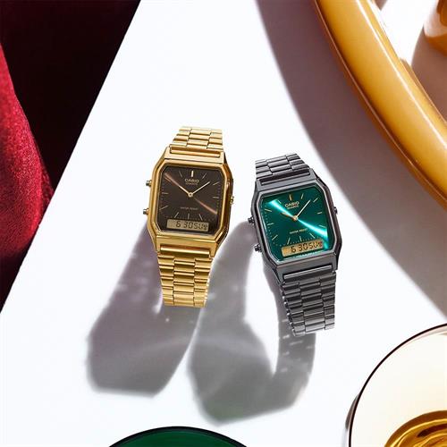 Đồng hồ Casio 29.8 mm Unisex AQ-230EGG-3ADF Màu Xám