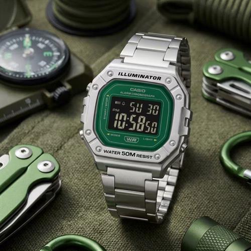 Đồng hồ Casio 43.2 mm Nam W-218HD-3AVDF Màu Bạc