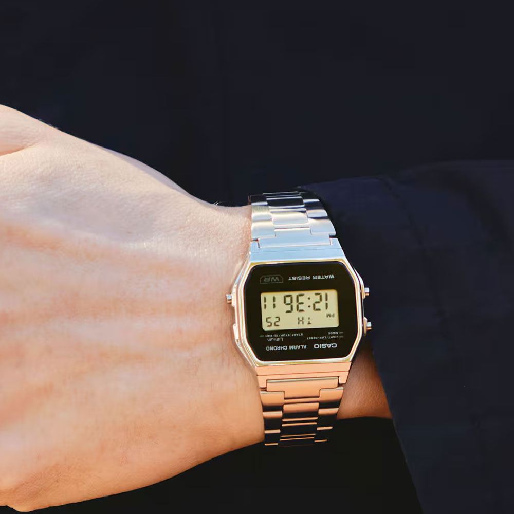 Đồng hồ Casio Vintage 33.2 mm Unisex A158WEA-1DF Màu Bạc