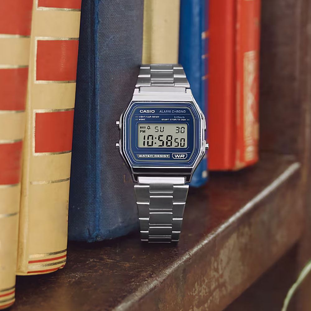 Đồng hồ Casio Vintage 33.2 mm Unisex A158WEA-2DF Màu Bạc