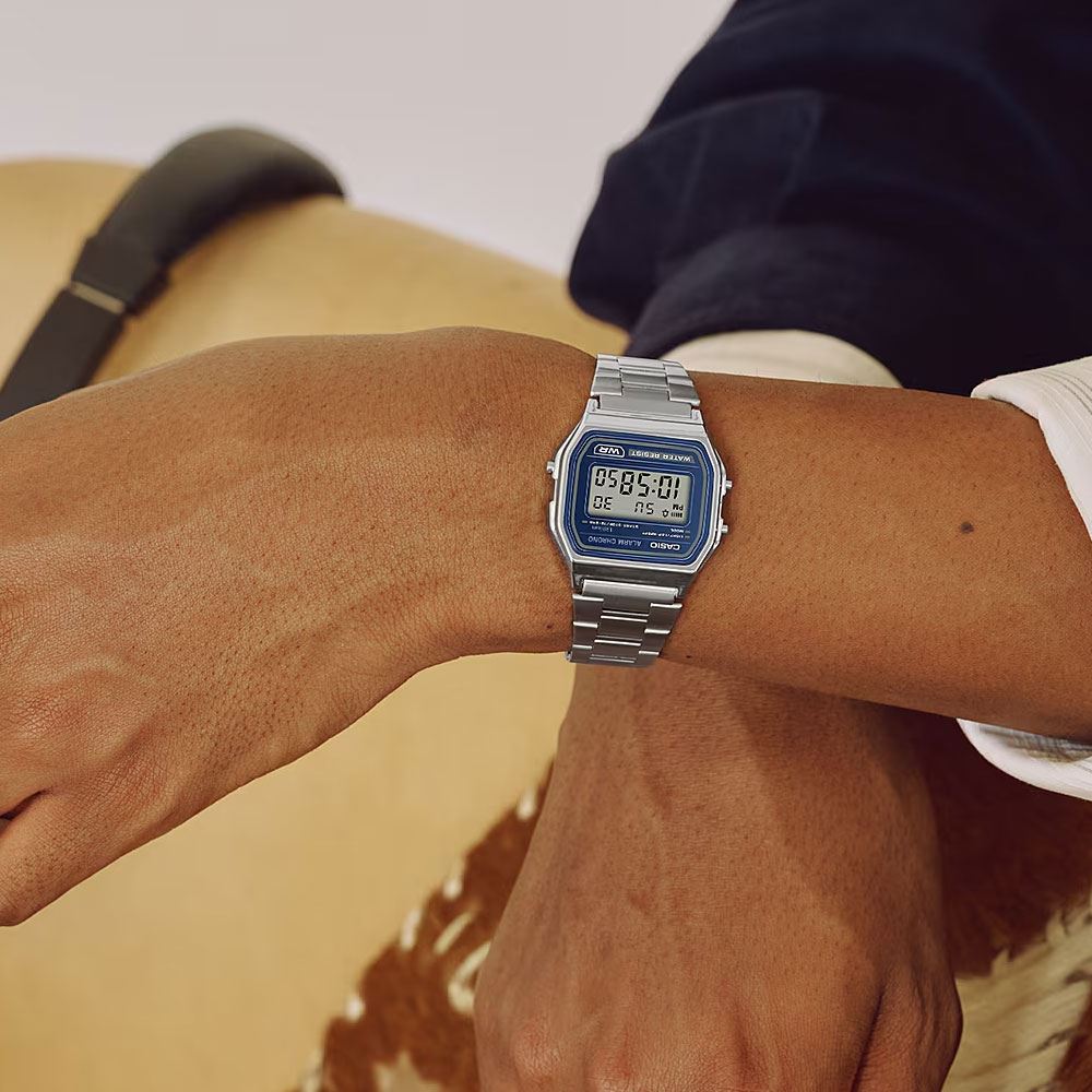 Đồng hồ Casio Vintage 33.2 mm Unisex A158WEA-2DF Màu Bạc