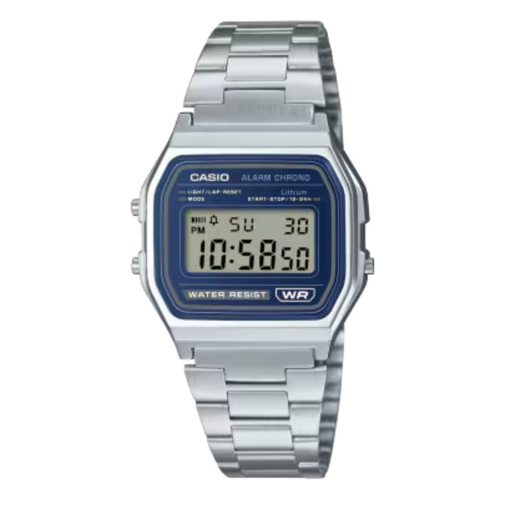 Đồng hồ Casio Vintage 33.2 mm Unisex A158WEA-2DF Màu Bạc