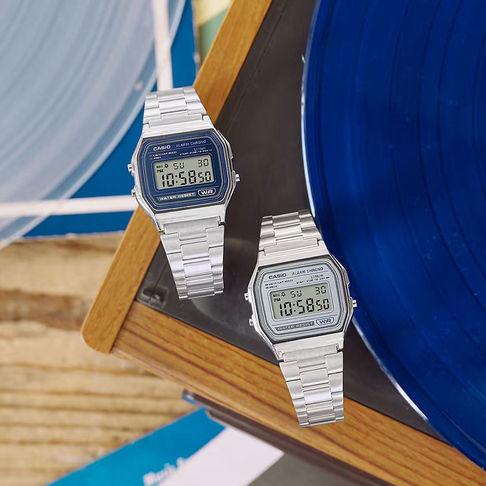 Đồng hồ Casio Vintage 33.2 mm Unisex A158WEA-7DF Màu Bạc