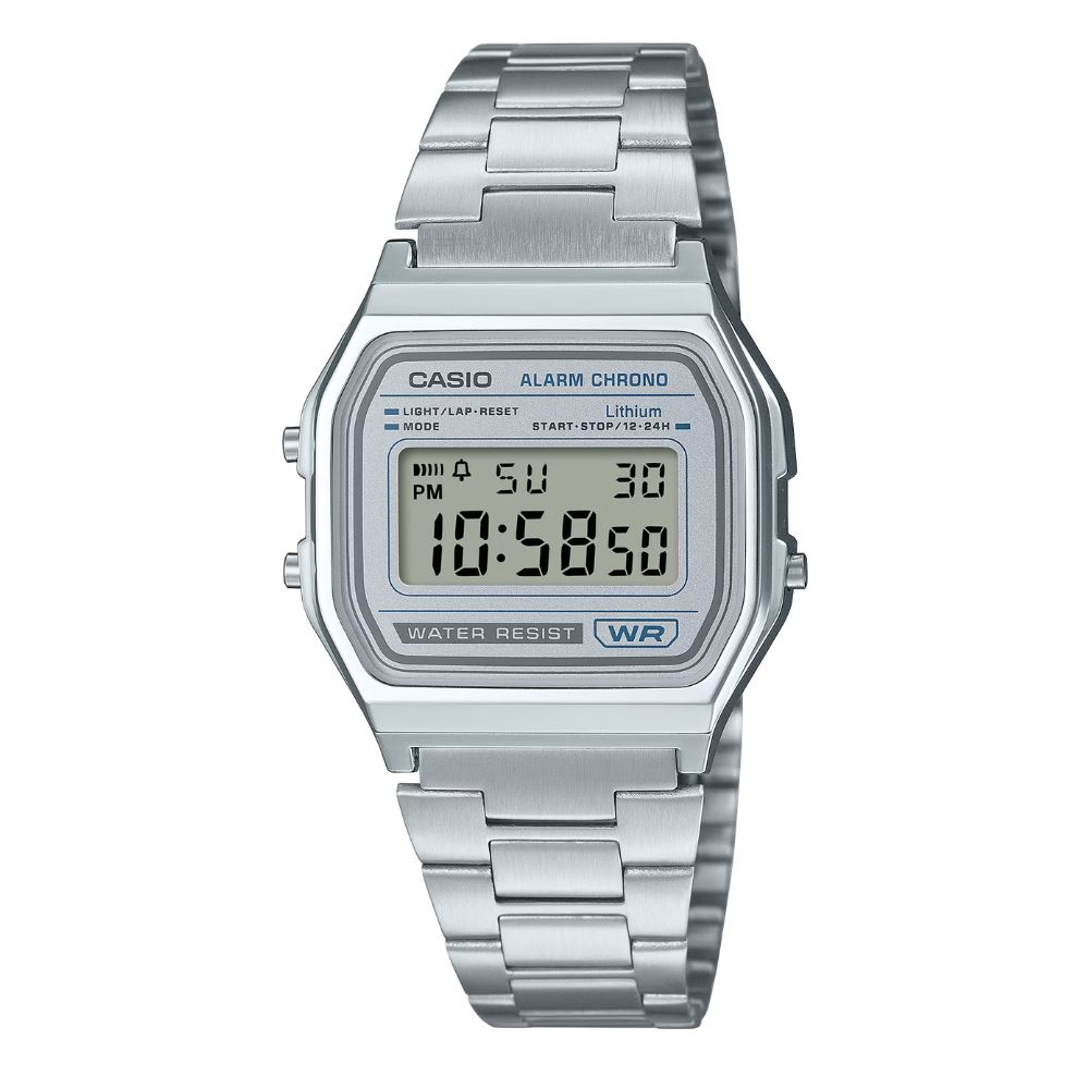 Đồng hồ Casio Vintage 33.2 mm Unisex A158WEA-7DF Màu Bạc
