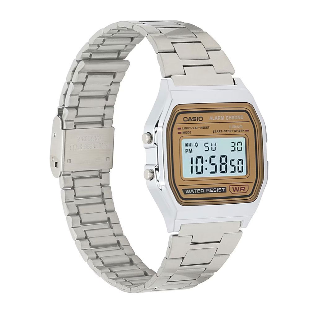 Đồng hồ Casio Vintage 33.2 mm Unisex A158WEA-9DF Màu Bạc