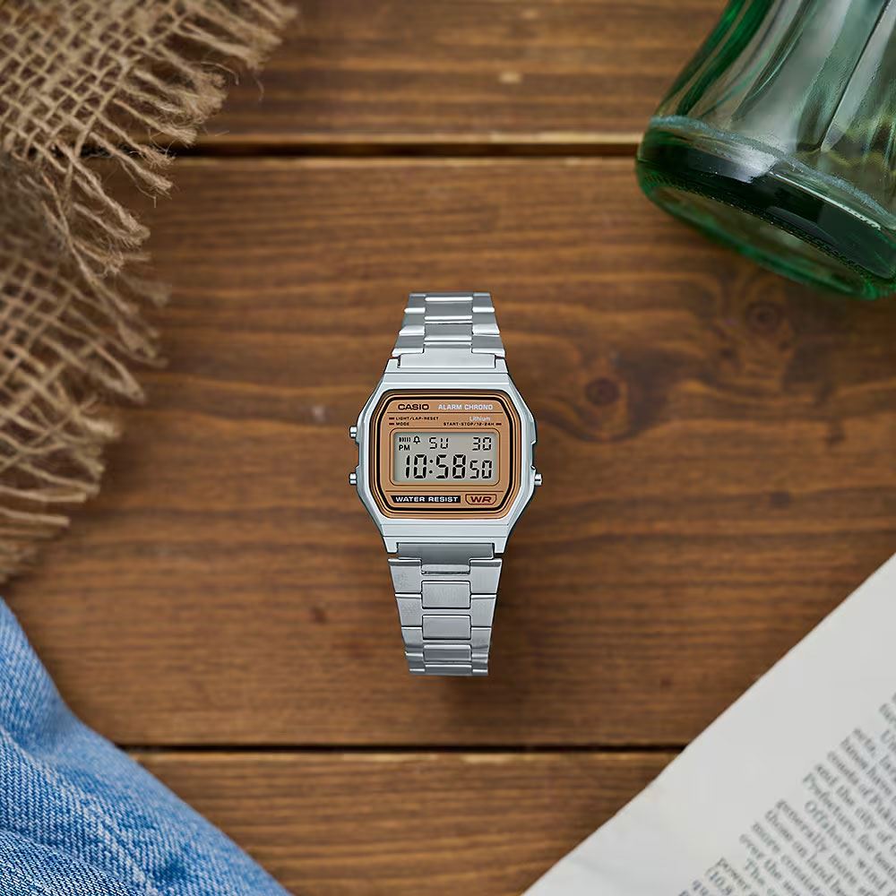 Đồng hồ Casio Vintage 33.2 mm Unisex A158WEA-9DF Màu Bạc
