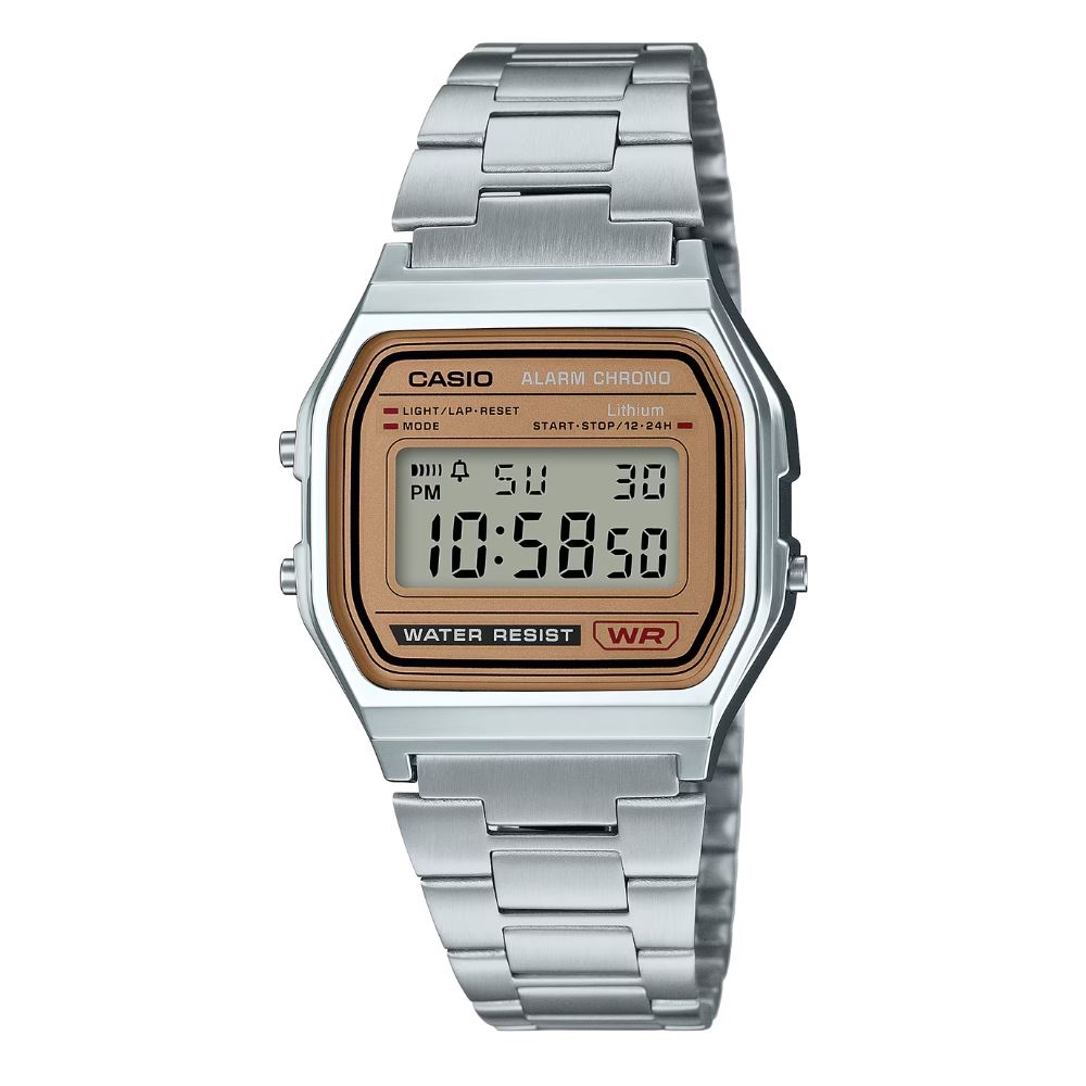 Đồng hồ Casio Vintage 33.2 mm Unisex A158WEA-9DF Màu Bạc