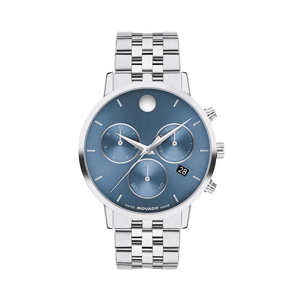 Đồng hồ MOVADO 42 mm Nam 607998 Màu Bạc