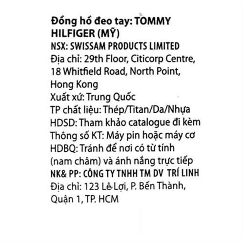 Đồng hồ Tommy Hilfiger 44 mm Nam 1710588 Màu Bạc